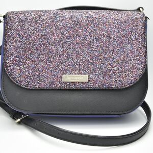 Kate Spade Black and Multicolor Glitter Crossbody Bag